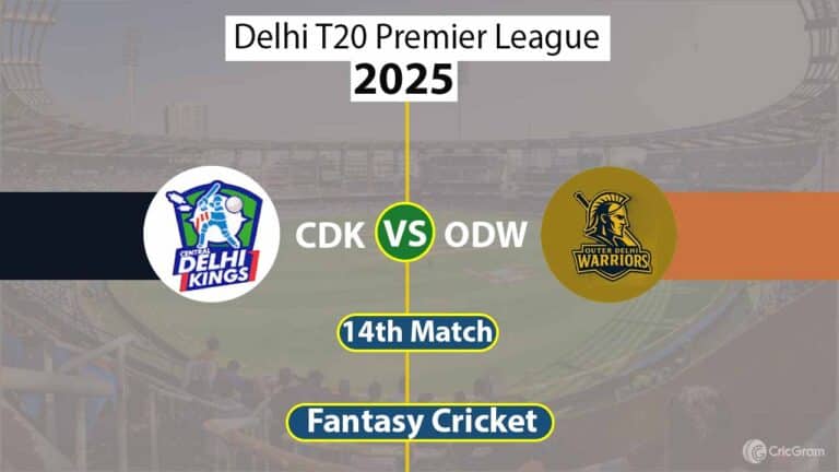 CDK vs ODW Dream 11 Team, 14th Match Delhi T20 Premier League