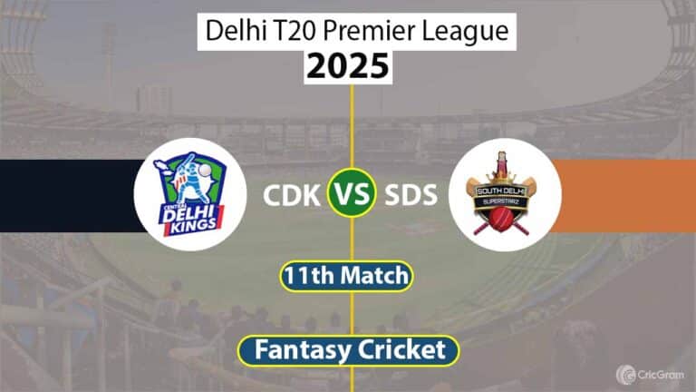 CDK vs SDS Dream 11 Team, 11th Match Delhi T20 Premier League