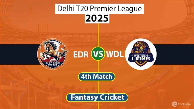 EDR vs WDL Dream 11 Team, 4th Match Delhi T20 Premier League