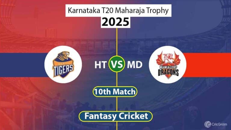 HT vs MD Dream 11 Team, 10th Match Karnataka T20 Maharaja Trophy