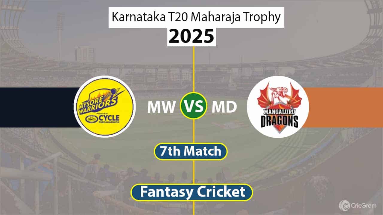 MW vs MD Dream 11 Team, 7th Match Karnataka T20 Maharaja Trophy