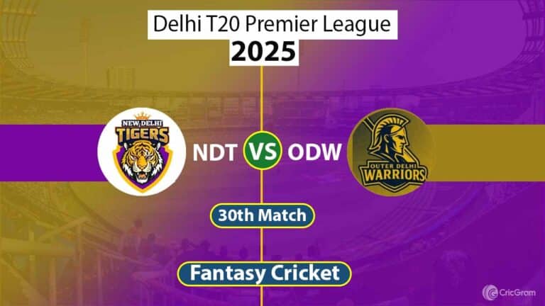 NDT vs ODW Dream 11 Team, 30th Match Delhi T20 Premier League