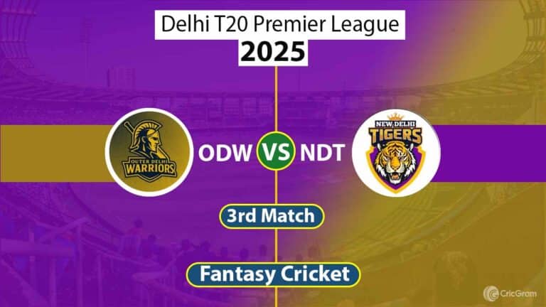 ODW vs NDT Dream 11 Team, 3rd Match Delhi T20 Premier League