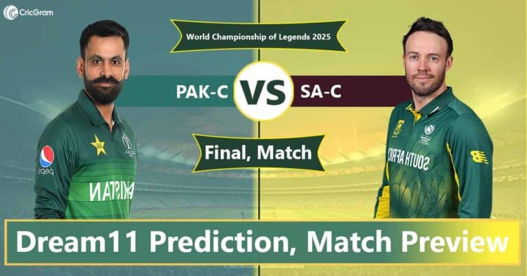 PAK-C vs SA-C Dream 11 Team, Final Match World Championship of Legends T20