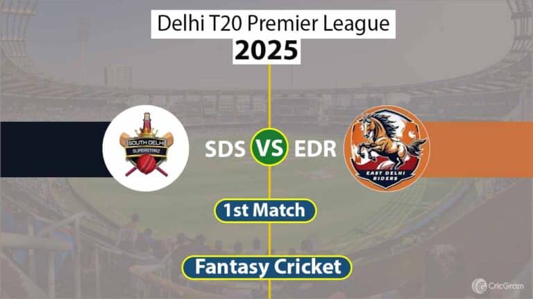 SDS vs EDR Dream 11 Team, 1st Match Delhi T20 Premier League