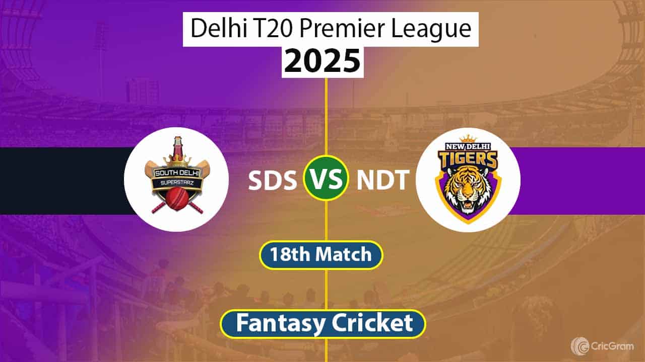 SDS vs NDT Dream 11 Team, 8th Match Delhi T20 Premier League