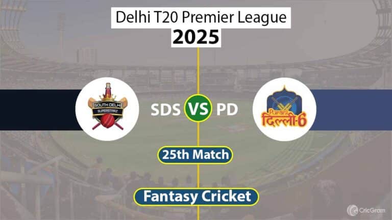 SDS vs PD Dream 11 Team, 25th Match Delhi T20 Premier League