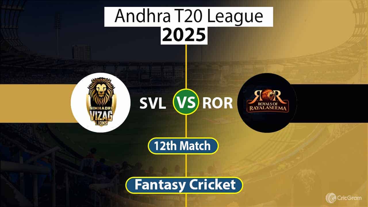 SVL vs ROR Dream 11 Team, 12th Match Andhra T20 League