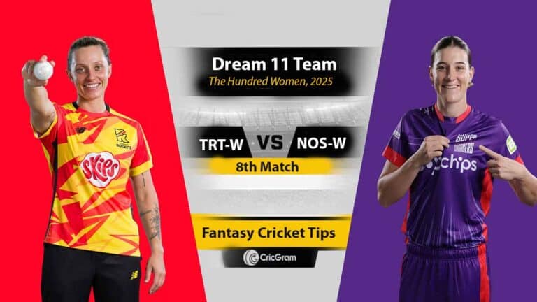 TRT-W vs NOS-W Dream 11 Team, 8th Match The Hundred Women