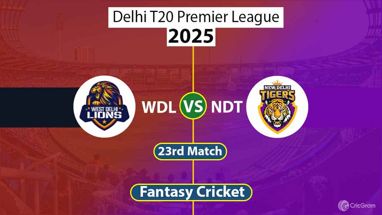 WDL vs NDT Dream 11 Team, 23rd Match Delhi T20 Premier League