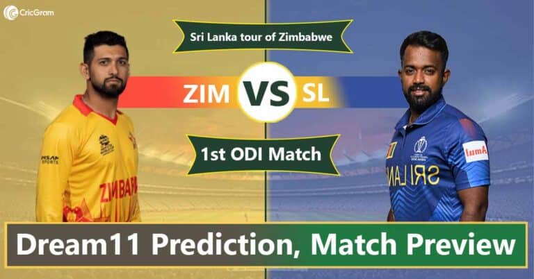 ZIM vs SL Dream 11 Team, 1st ODI Sri Lanka tour of Zimbabwe