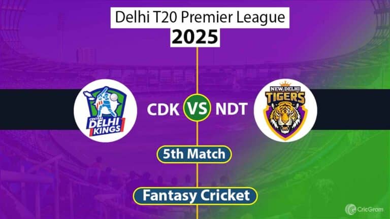 CDK vs NDT Dream 11 Team, 5th Match Delhi T20 Premier League