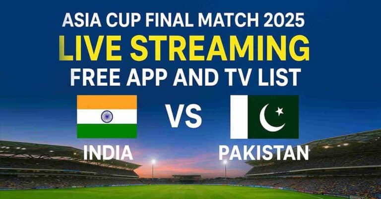 Asia cup Final Match 2025 Live Streaming Free 2025