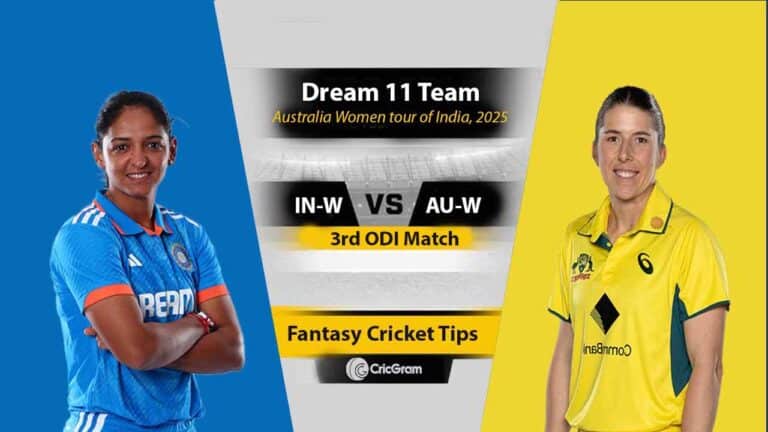 IN-W vs AU-W Dream 11 Team, 3rd ODI Australia Women's tour of India