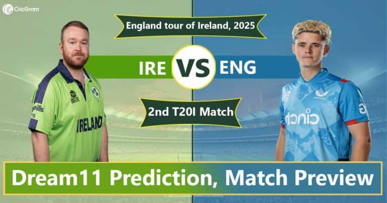 IRE vs ENG Dream 11 Team, 2nd T20I England tour of Ireland