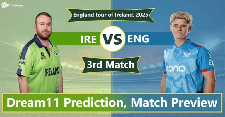 IRE vs ENG Dream 11 Team, 3rd T20I England tour of Ireland