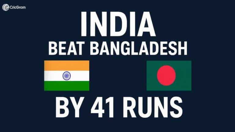 India Beat Bangladesh by 41 Runs