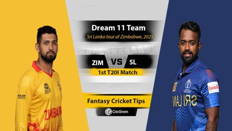 ZIM vs SL Dream 11 Team, 1st T20I Sri Lanka tour of Zimbabwe