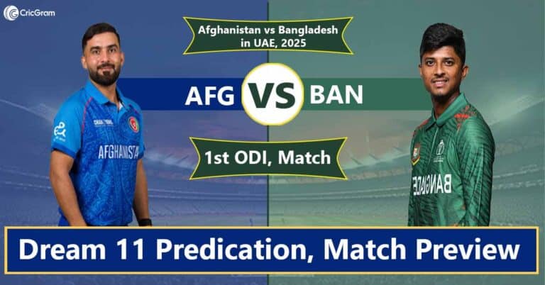 AFG vs BAN Dream 11 Team, 1st ODI Afghanistan vs Bangladesh in UAE