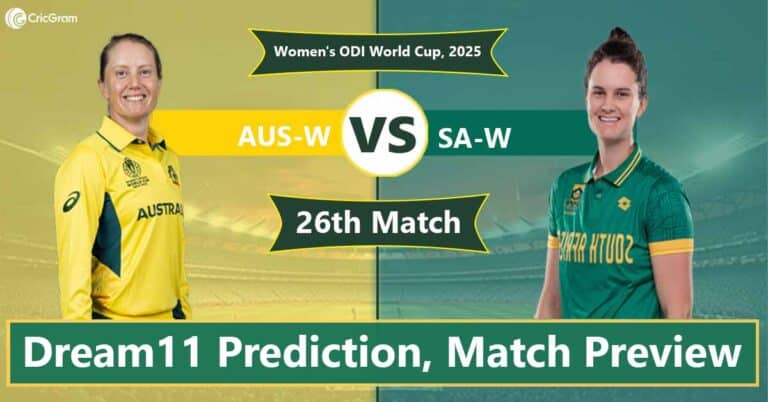 AUS-W vs SA-W Dream 11 Team, 26th ODI Women's ODI World Cup, 2025