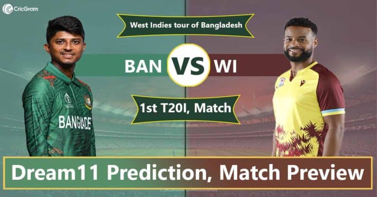 BAN vs WI Dream 11 Team, 1st T20I West Indies tour of Bangladesh