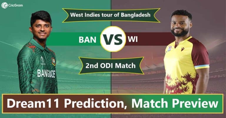 BAN vs WI Dream 11 Team, 2nd ODI West Indies tour of Bangladesh 2025