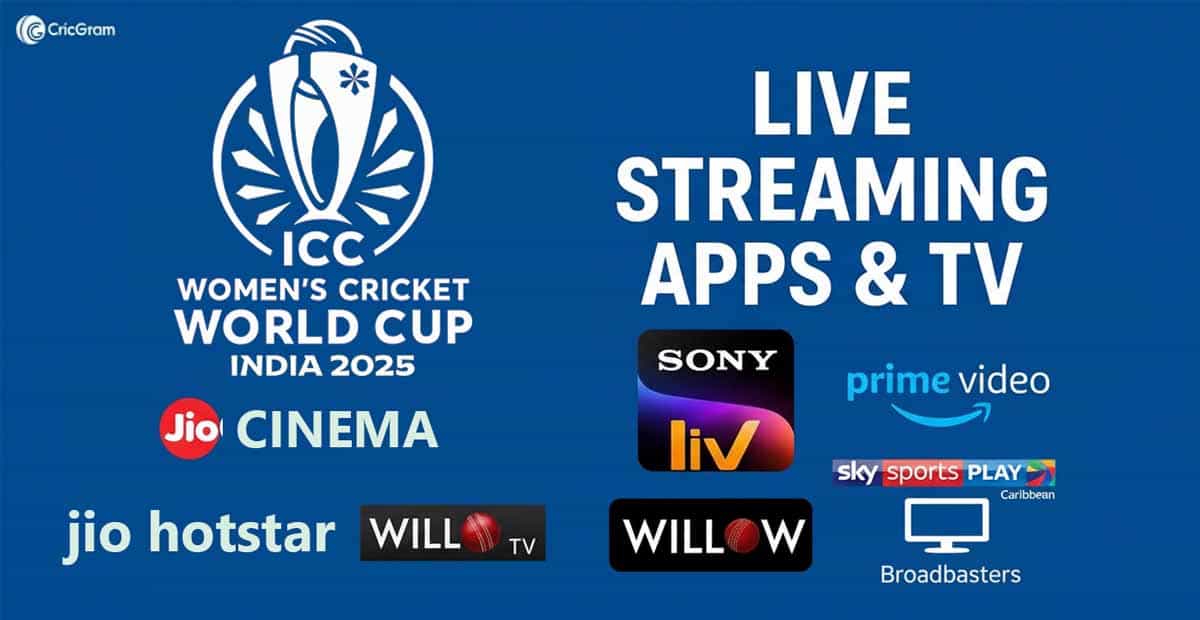 ICC Womens World Cup 2025 Live Streaming Apps & Tv