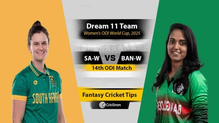 SA-W vs BAN-W Dream 11 Team, 14th ODI Women's ODI World Cup