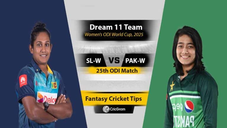 PAK-W vs SL-W Dream 11 Team, 25th ODI Women's ODI World Cup