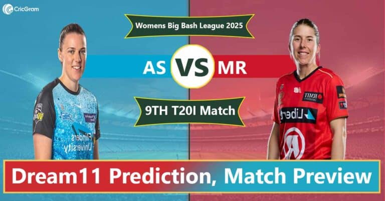 AS vs MR Dream 11 Team, 9th Match Womens Big Bash League 2025