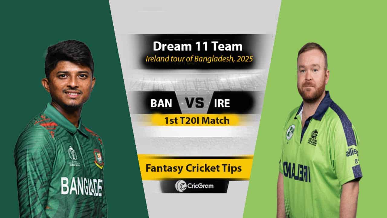BAN vs IRE Dream 11 Team, 1st T20I Ireland tour of Bangladesh