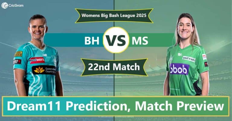 BH vs MS Dream 11 Team, 22nd Match Women's Big Bash League 2025