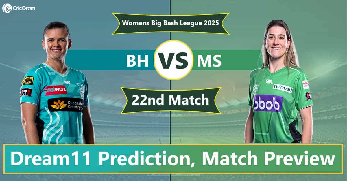 BH vs MS Dream 11 Team, 22nd Match Women's Big Bash League 2025