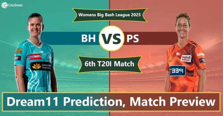 BH vs PS Dream11 Prediction Today, Fantasy Tips, Best Picks, Playing 11 for 6th Match WBBL 2025