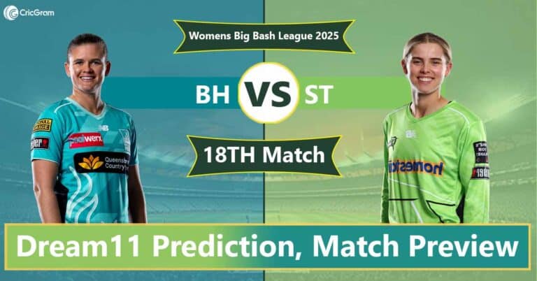 BH vs ST Dream 11 Team, 18th Match Womens Big Bash League 2025