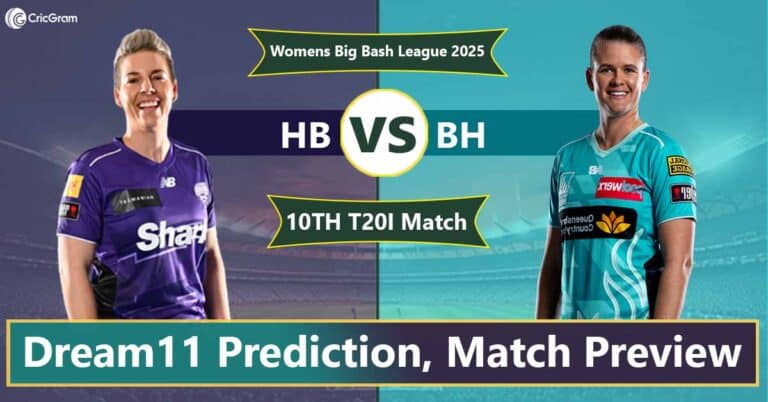 HB vs BH Dream 11 Team, 10th Match Womens Big Bash League, 2025