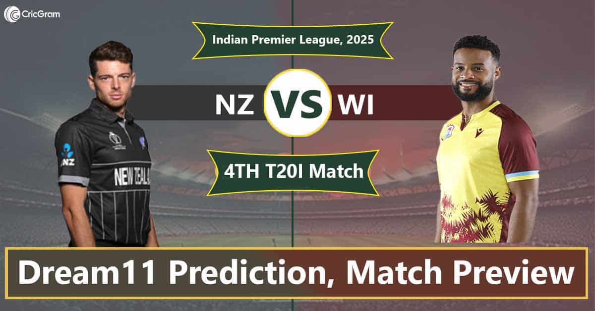 NZ vs WI Dream 11 Team, 4th T20I West Indies tour of New Zealand