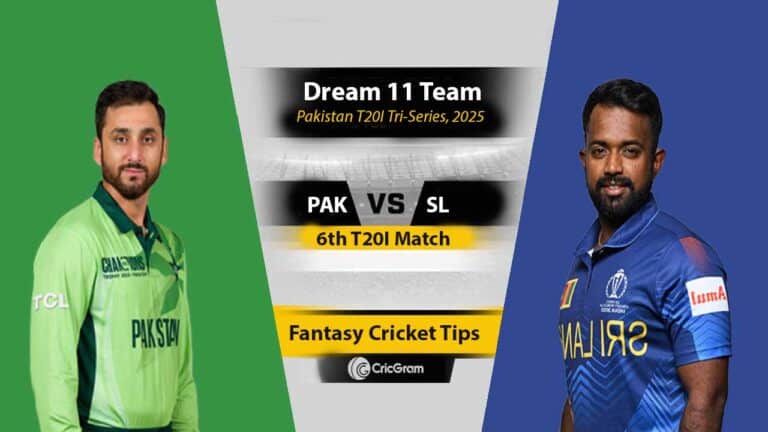 PAK vs SL Dream 11 Team, 6th T20I Pakistan T20I Tri-Series 2025
