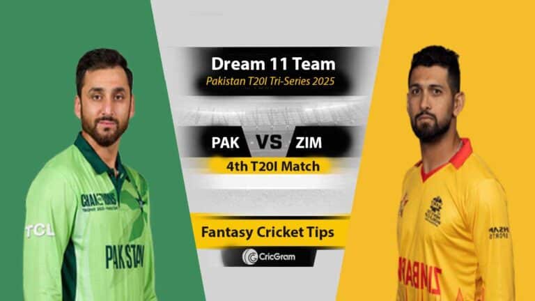 PAK vs ZIM Dream 11 Team, 4th T20I Pakistan T20I Tri-Series 2025