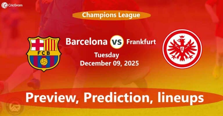 Barcelona vs Frankfurt Champions League, League Stage, 2025