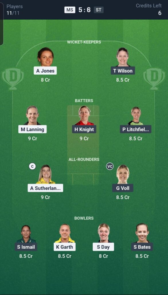 MS vs ST Dream11 Team 38th Match