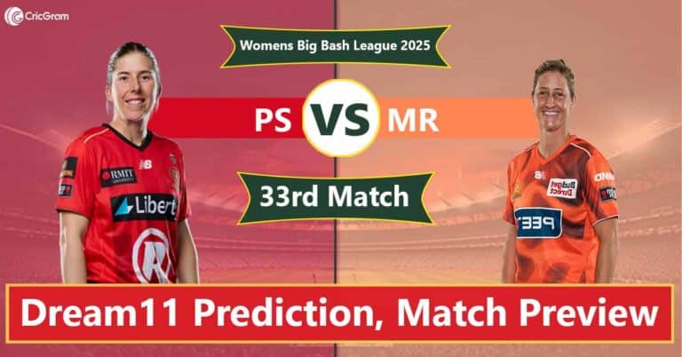 PS vs MR Dream11 Prediction Today – Fantasy Tips, Best Picks, Playing 11 for 33rd Match WBBL 2025