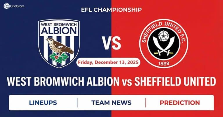 West Bromwich Albion vs Sheffield United Lineups, Prediction, Team News, 2025